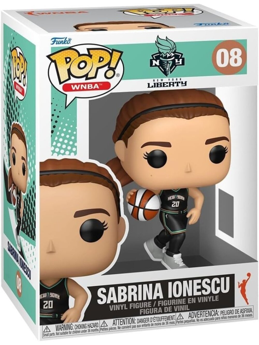 Funko Pop WNBA - New York Liberty - Sabrina Ionescu (#08, NEW)